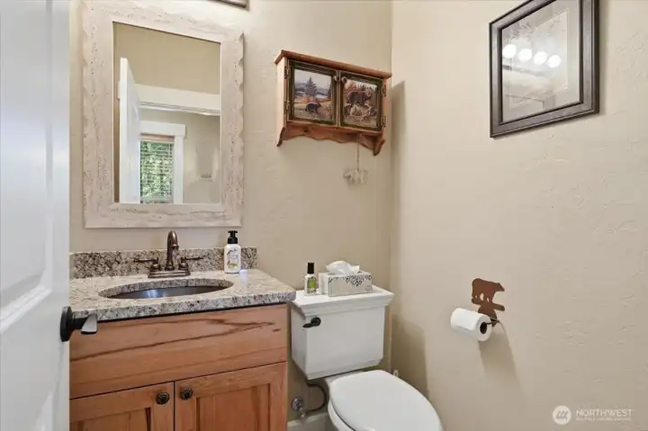 Convenient main floor powder room