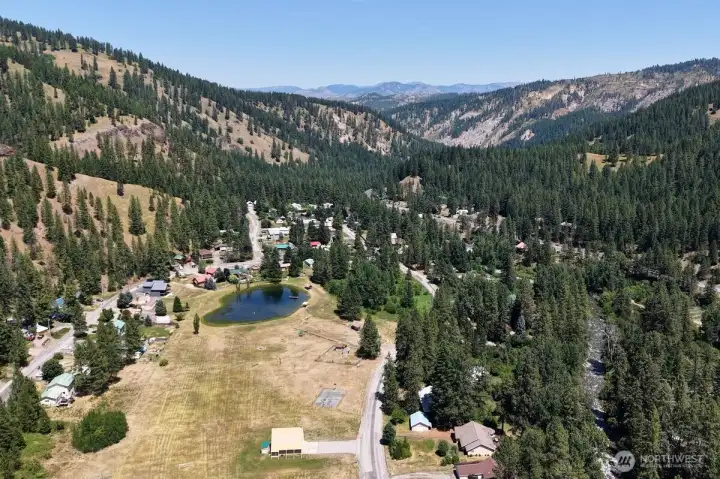 Aerial view of Valley Hi neighborhood
