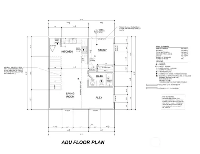 ADU Floor-Plan Drawing  (Photo of Building Plans)