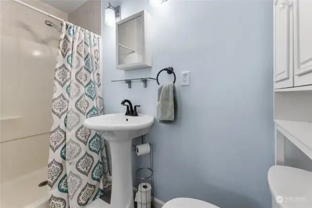 Primary bath with walk-in shower