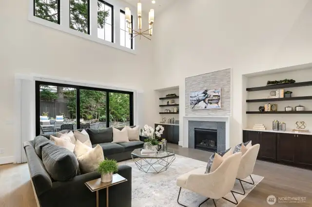 Double-height ceilings in the great room!