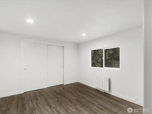 Primary bedroom with generous double closet