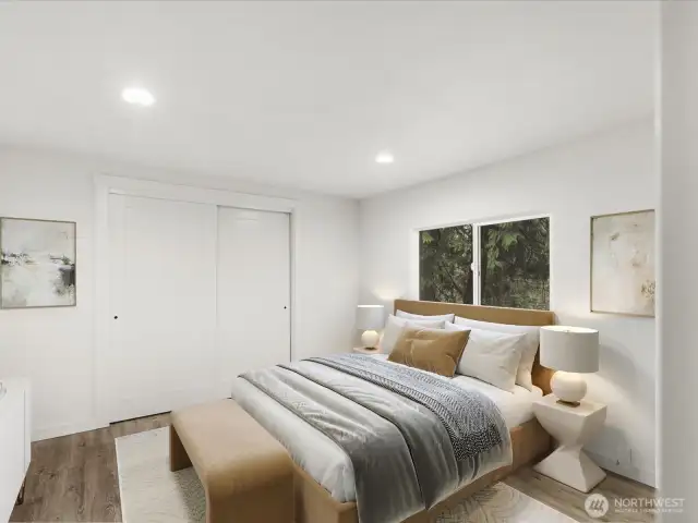 Virtually Staged Primary Bedroom