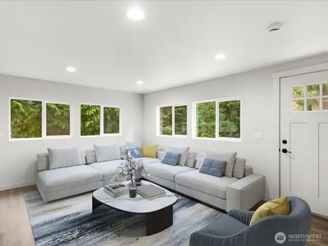 Virtually staged Living area