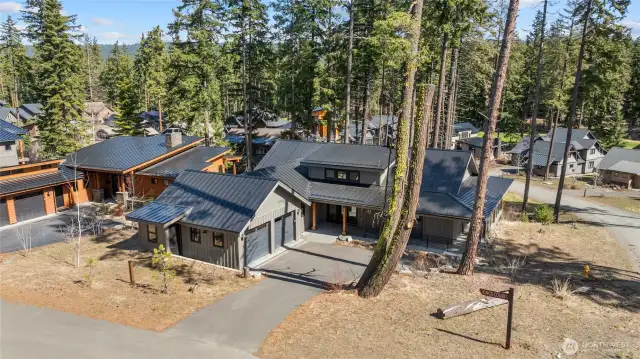 Aerial view of home