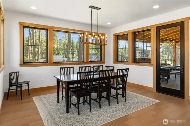 Dining Area with door to outdoor deck
