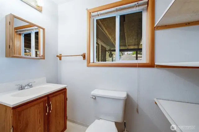 1/2 bath on the main floor