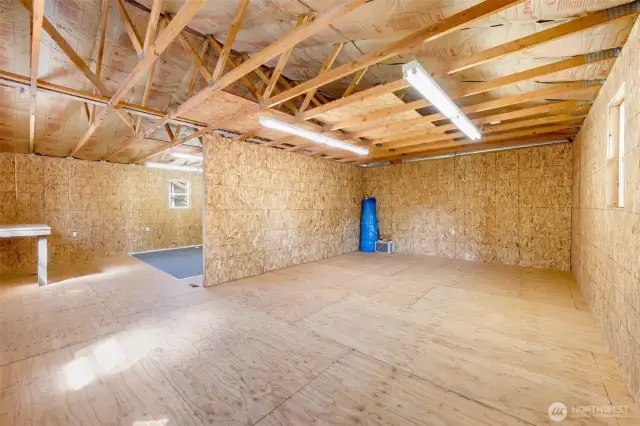 Unfinished garage space