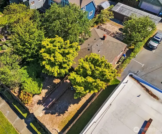 2,260 sq. ft. existing structure on a 4,800 sq. ft. lot with large storage building in back