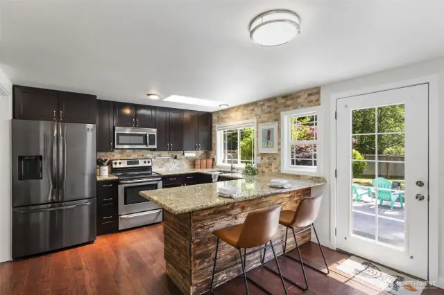 Beautiful lake views from the kitchen window and French door!