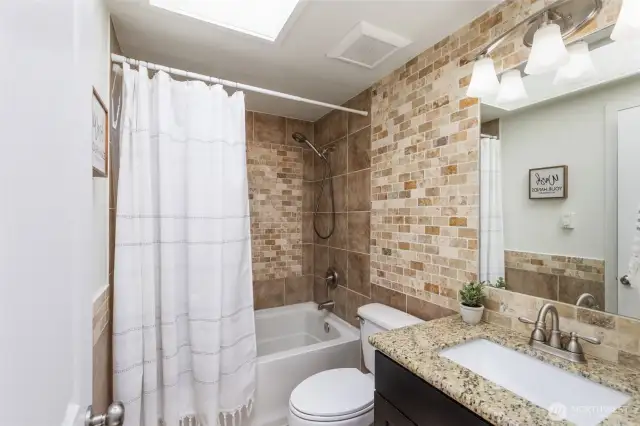 Shared full bath.