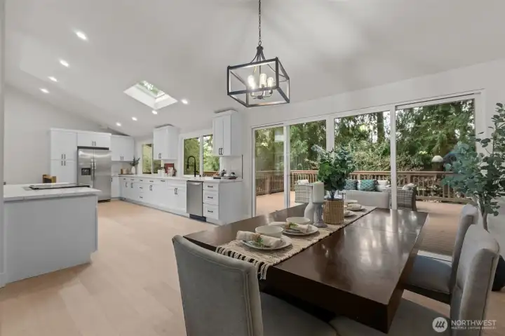 Seating for an intimate group or for hosting a large party.