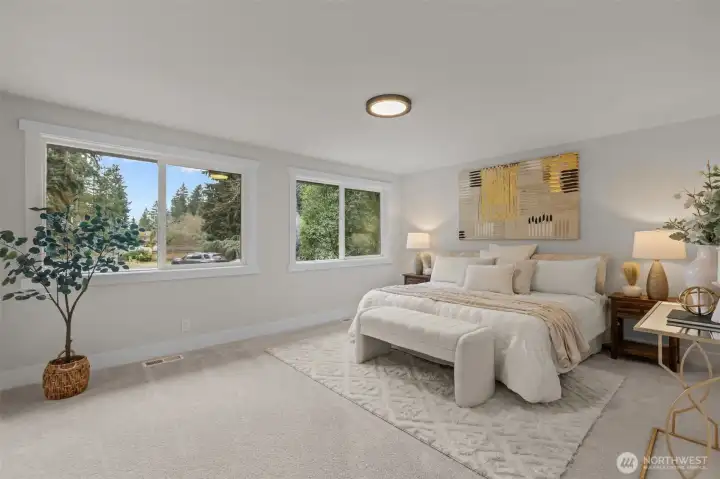 Massive primary suite provides enough space for however you like to live.