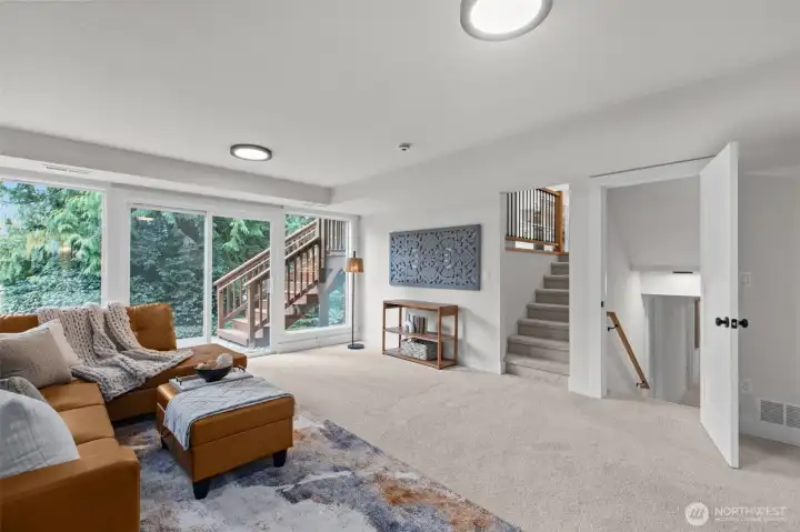 This room is far enough away for privacy, but close enough to not feel too far from the action.