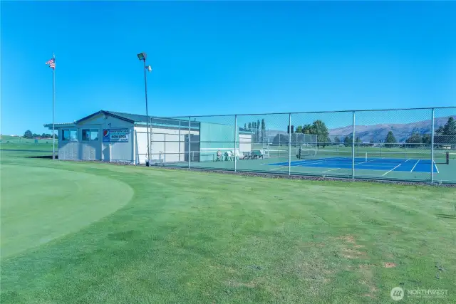 Tennis courts.