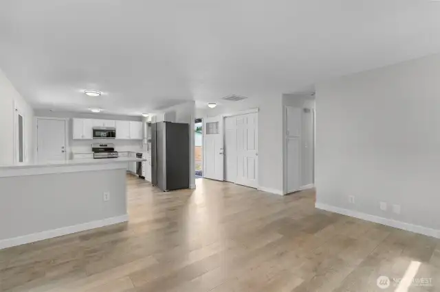 Come on in! Freshly painted interior with brand new laminate flooring and trim throughout. No transitions!