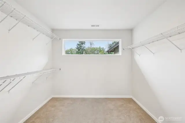 Primary walk in closet