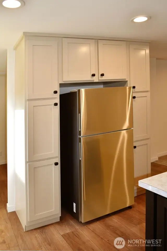 Cabinets and Fridge