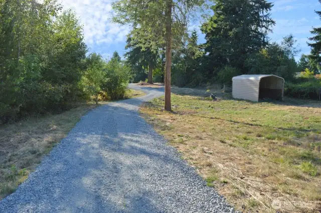 Driveway to the home