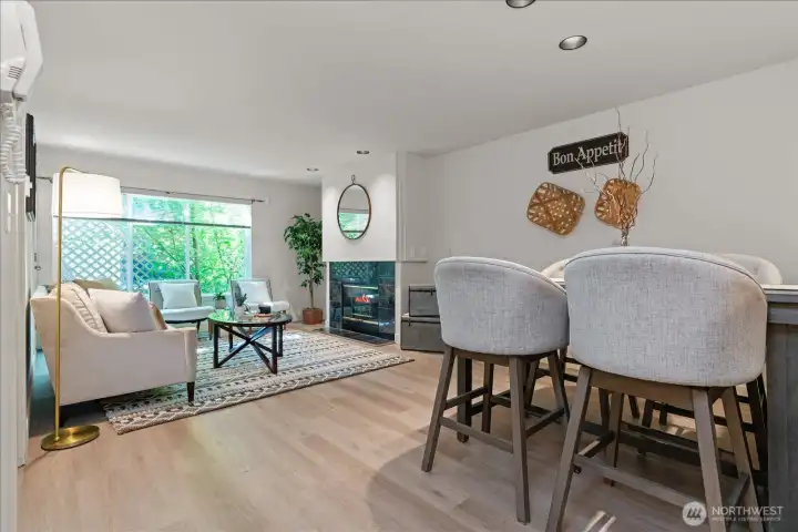 A great open space for entertaining or just cozy nights at home.