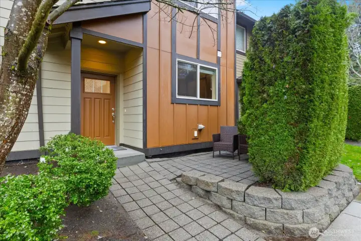 Patio off the westside of the townhouse.