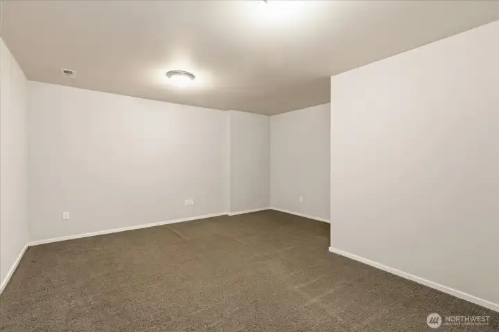 Lower level bonus room is heated and finished.