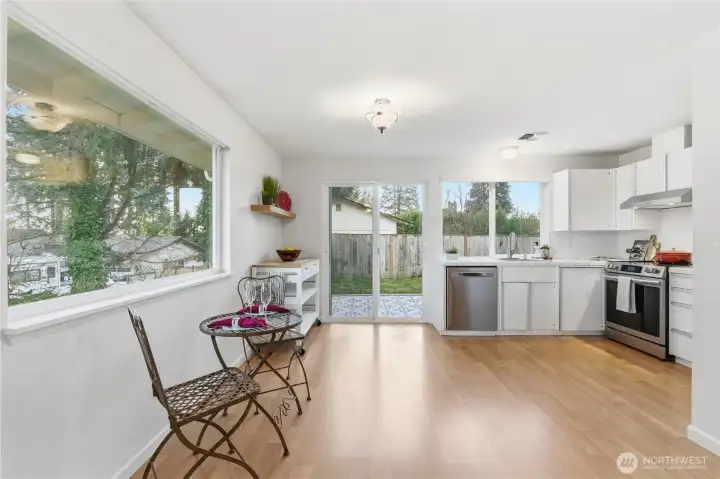 Plenty of room for informal dining.