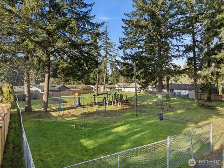 Extra Special!!  Your own community park and play ground just down the block.