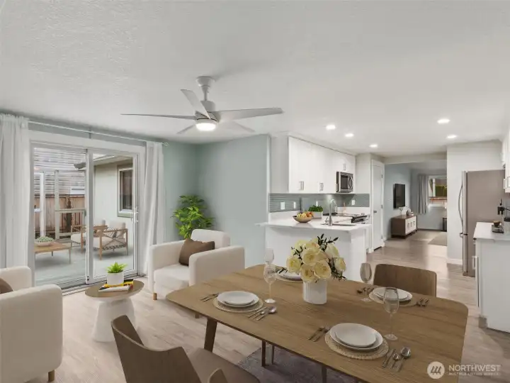 Dining Room. Virtually staged