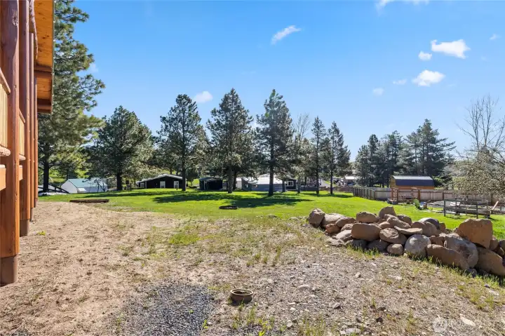 Massive space outdoors. You could build a shop and enjoy lots of yard games.