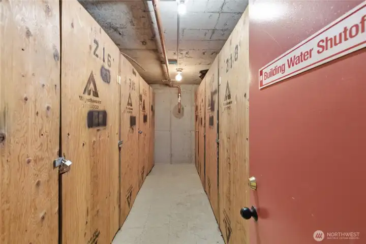 Storage #216 in basement.