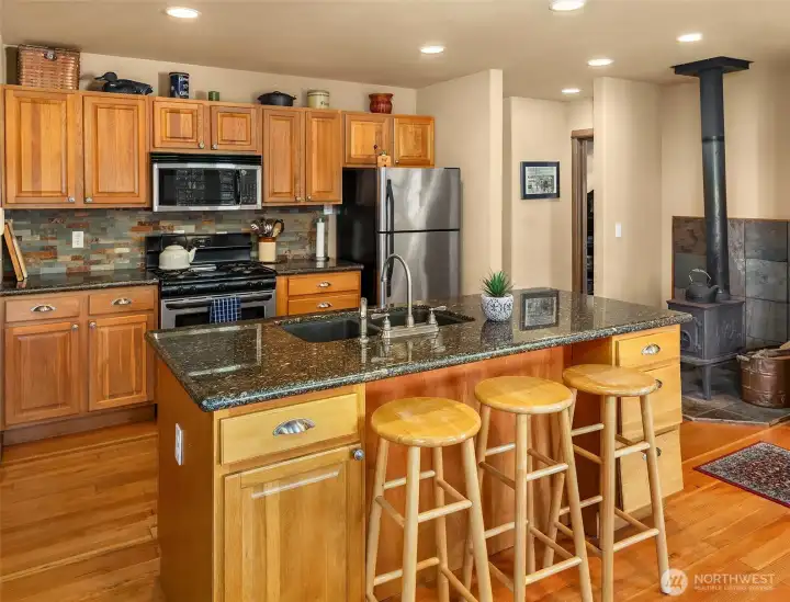 At-counter seating options.