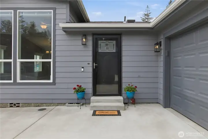 Entry off the driveway