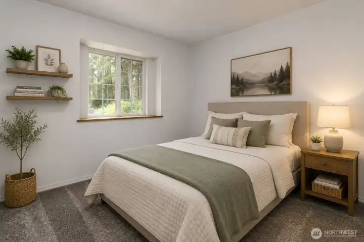 1st bedroom virtually staged