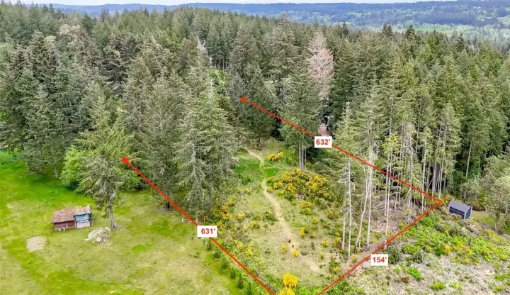 Approx lines of the back of the property