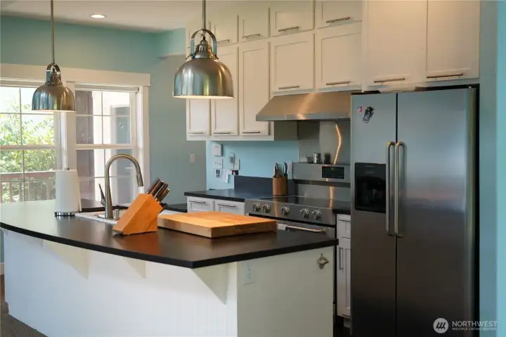 Gourmet kitchen.