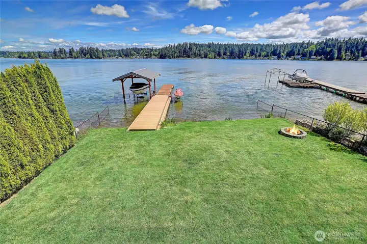 Fenced, Privacy Landscaping and Newer Boathouse w/ Lift, Dock & Float for Easy Access~