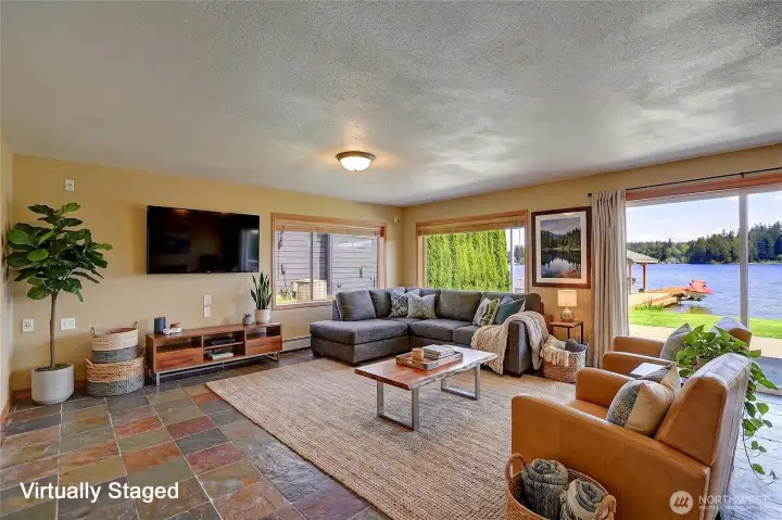Lower Bonus/Game Room w/ Slate Floors and More Views~