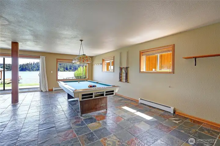 Lower Bonus/Game Room w/ Slate Floors and More Views~
