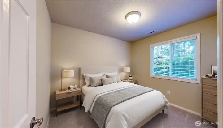 Second bedroom. This photo is virtually staged.