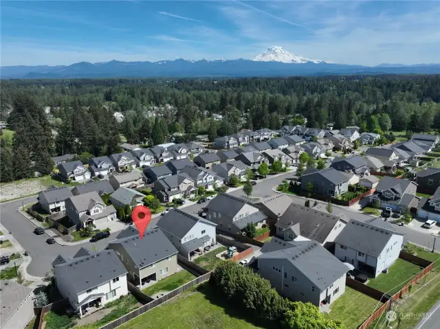 Partial Mt. Rainier views from the upstairs of this home!