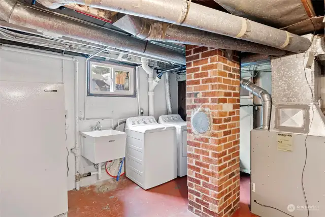 Washer, dryer and extra freezer in basement!