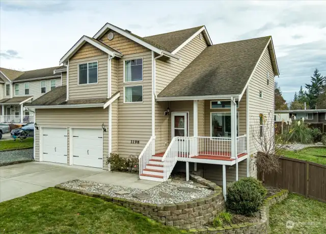 Greetings! Welcome to 1198 Kathleen Drive...where you can meet neighbors walking by from your charming front porch! To the left of the 2-car garage is RV parking, and gate to backyard!