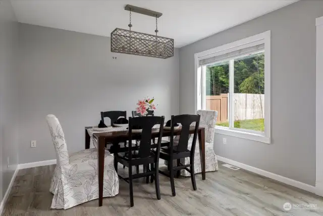 Room for larger table and more chairs...or change it up to a playroom or...