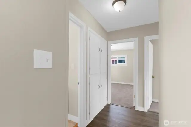 Hallway to bath and bedrooms