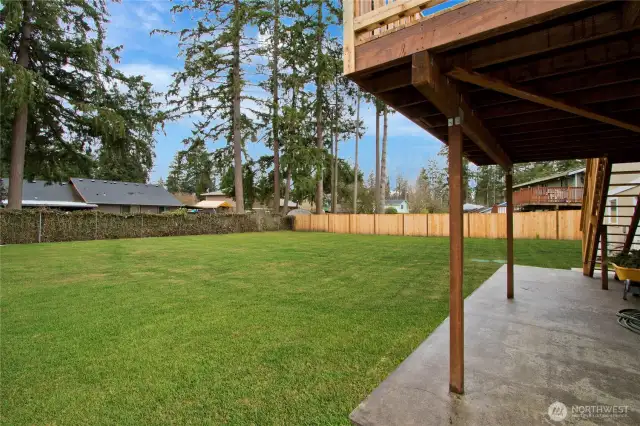 Grass is virtually staged.