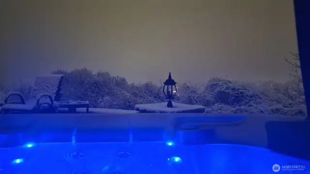 Hot tub on back patio