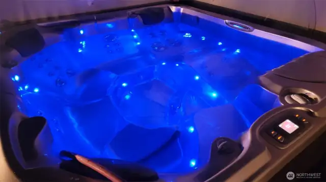 Hot tub on back patio