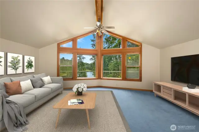 Living Room with Lake View