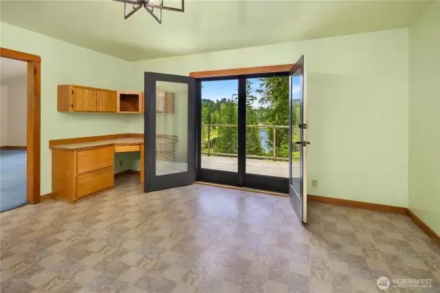 Dining Area and French Doors to Deck